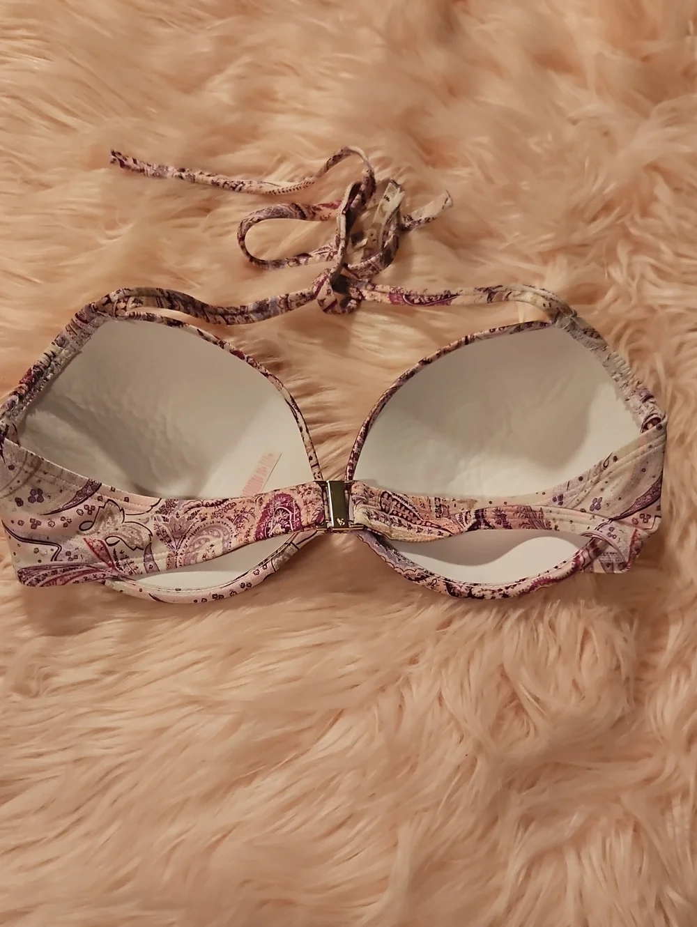 VS VINTAGE 2012 The Tease Halter Pink Paisley Push-Up, The Hottie Cheeky Bikini